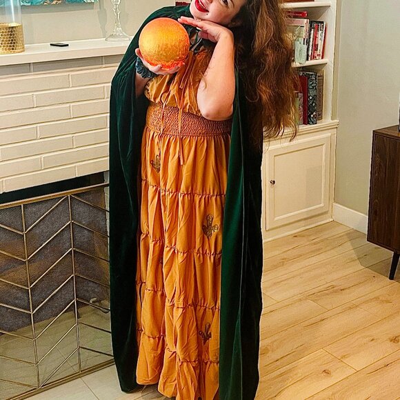 Dark Green Velvet Cloak With Hood, Taylor Swift Willow Eras Tour / Renaissance C - Picture 6 of 9